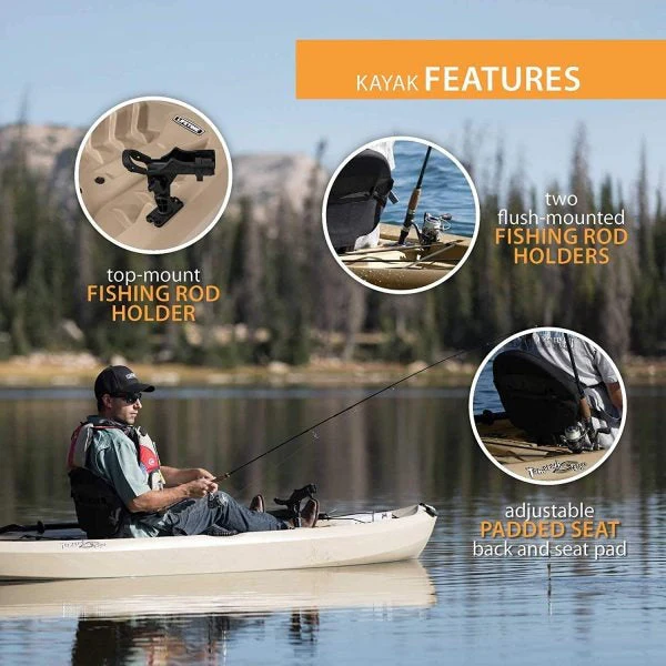 Lifetime 90806 Tamarack Angler 100 Fishing Kayak C 2-Pack (Paddles included)