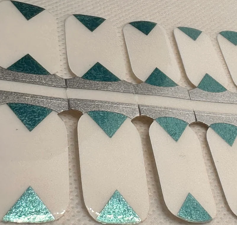 Blue Metallic Triangle (Transparent)
