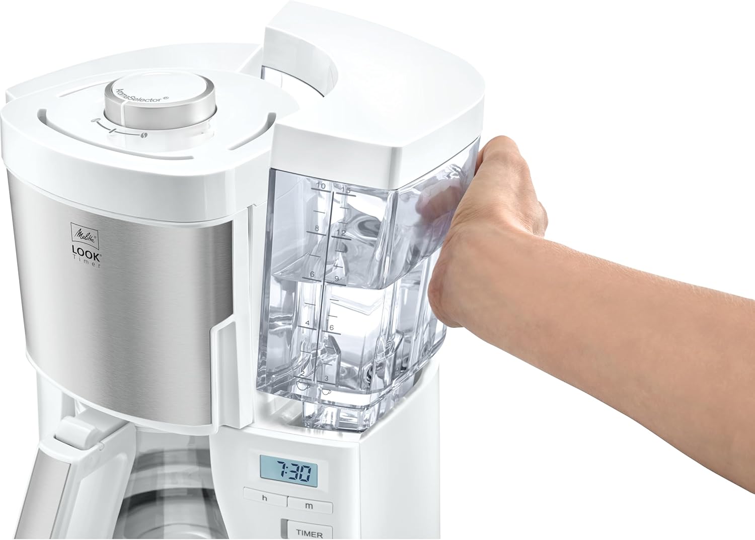 Melitta Look Timer - Filterkaffeemaschine - Thermokanne - Timer Funktion - Tropfstopp - 10 Tassen - Schwarz (1025-18)