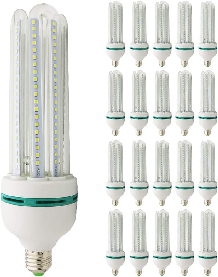 20 Stück LED Lampen E27 30W,ersetzt 150W Glühbirnen,Kaltweiss 6000K,Nicht Dimmbar Energiesparlampe,1600 lumen LED-Leuchtmittel, 360 Grad Abstrahlwinkel,LED Birnen