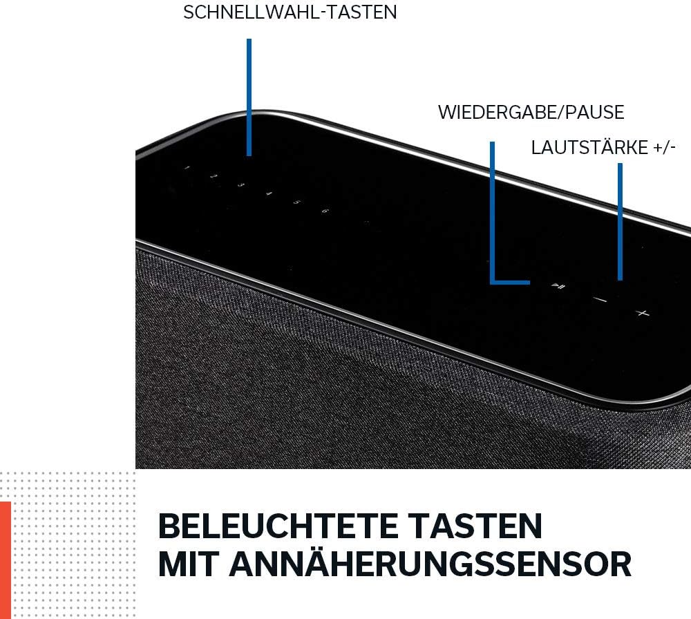 Denon Home 350 Multiroom-Lautsprecher, HiFi Lautsprecher mit HEOS Built-in, Alexa integriert, WLAN, Bluetooth, USB, AirPlay 2, Hi-Res Audio, schwarz