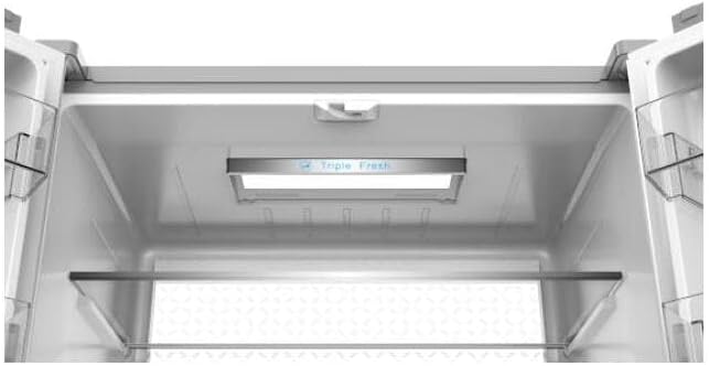 PKM Wolkenstein WCD 595 EWTS NF Cross Door Kühl-Gefrierkombination | 606 L | Mit Weinkühlschrank | Granitoptik | NoFrost | Display mit Touch Control | Triple Fresh mit Moist & Dry Zone