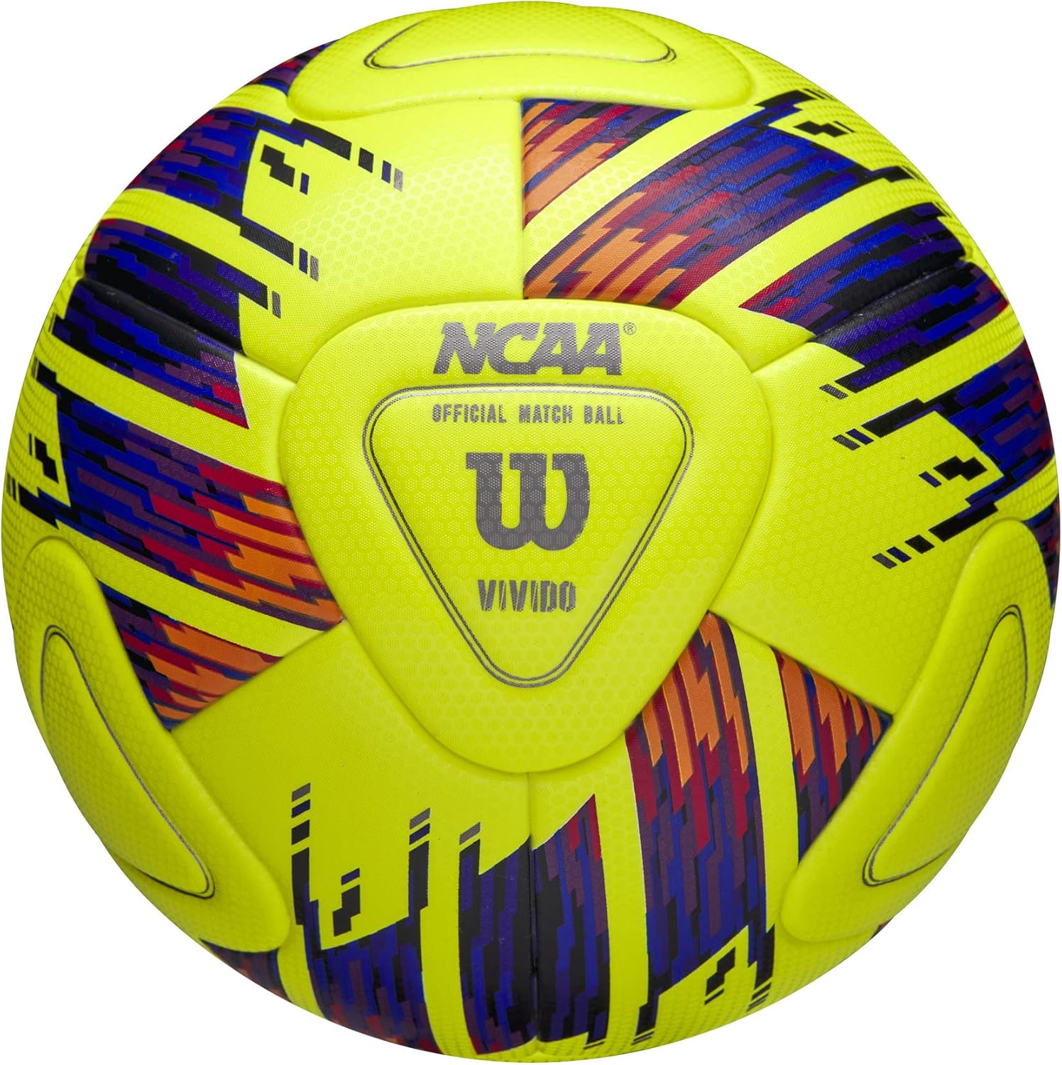 Wilson NCAA Vivido Match Fußball, Größe 5, Gelb/Orange/Violett