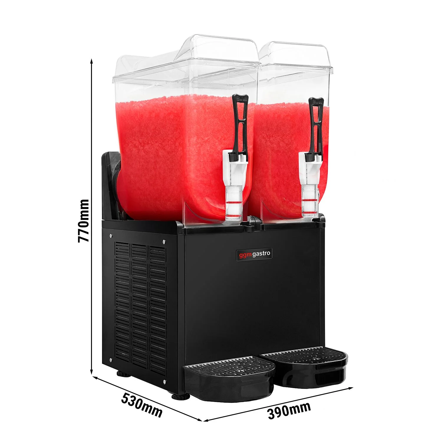 Slushmaskin - 2x 12 l - 984 W - svart
