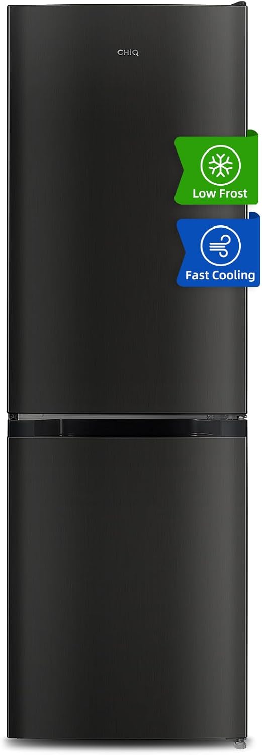 CHIQ CTT107BC Kühlschrank Klein 107 Liter, Höhe 84cm, Tiefe 55cm, Platzbedarf nur 0,3 ㎡, Mikro-Gefrierfach, Vario Box, 7 Temperaturregelstufen, geräuscharm, 87 kWh/Jahr, Schwarz