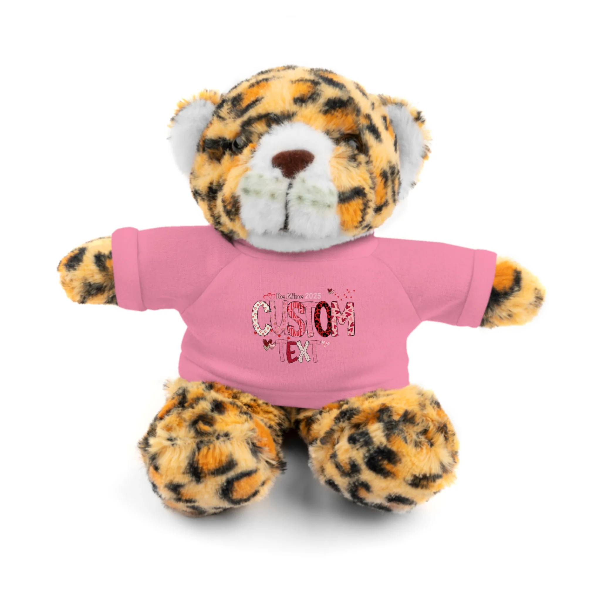 Stuffed Animals with Tee, Custom Text, Valentines Gift bear