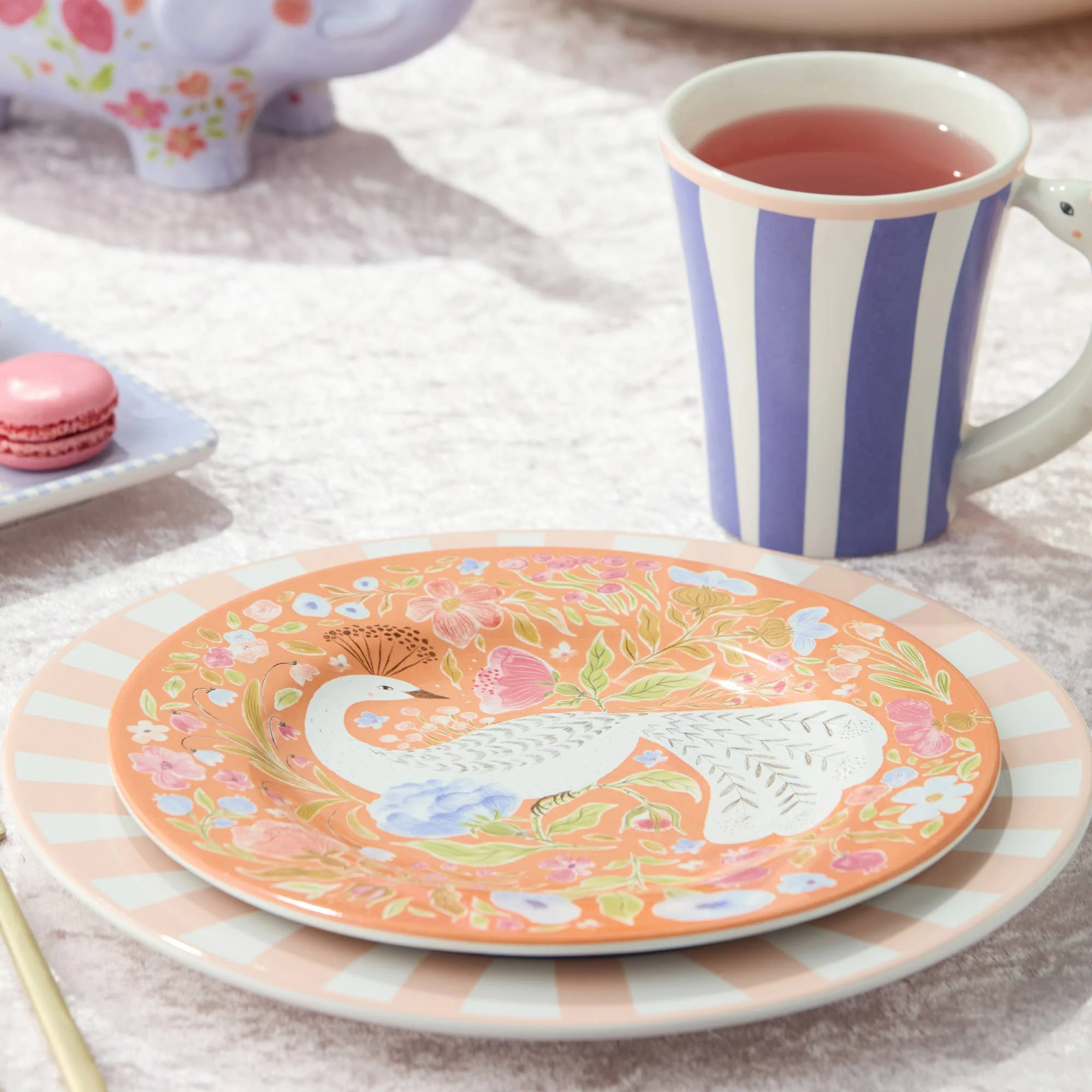 Peacock Menagerie Salad Plate 9