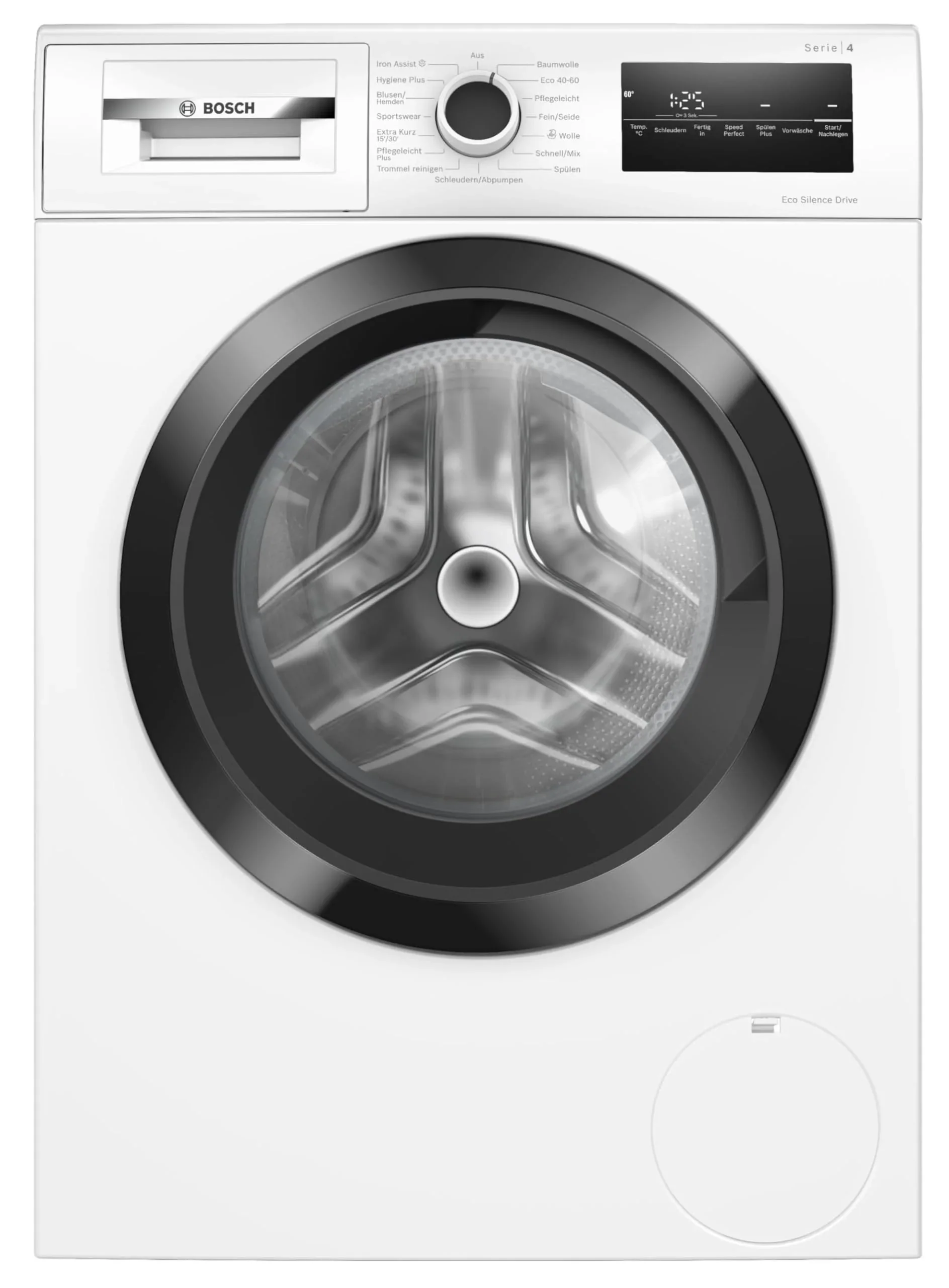 2025 Bosch WAN282K3, Serie 4, Lavadora de carga frontal, 8 kg, 1400 rpm, SpeedPerfect, máximo ahorro de energía y agua, función de añadir ropa, especialmente higiénica, AquaStop, IronAssist