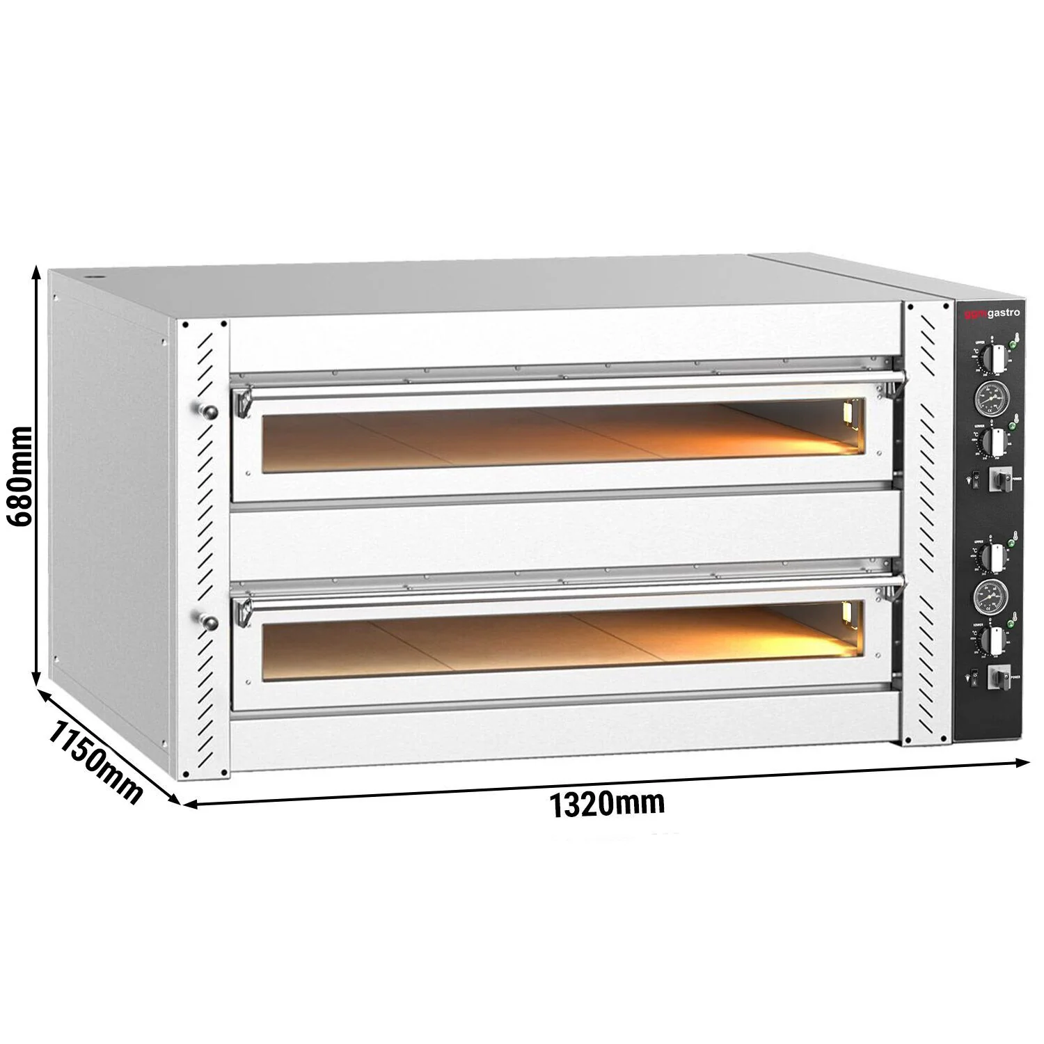 Elektrisk pizzaovn �C 9 + 9�� 30 cm �C manuell
