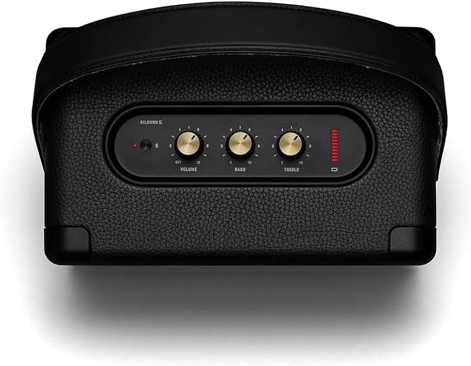 Marshall Kilburn II Bluetooth Tragbarer Wasserabweisend Lautsprecher, Kabelloser - Schwarz und Messing