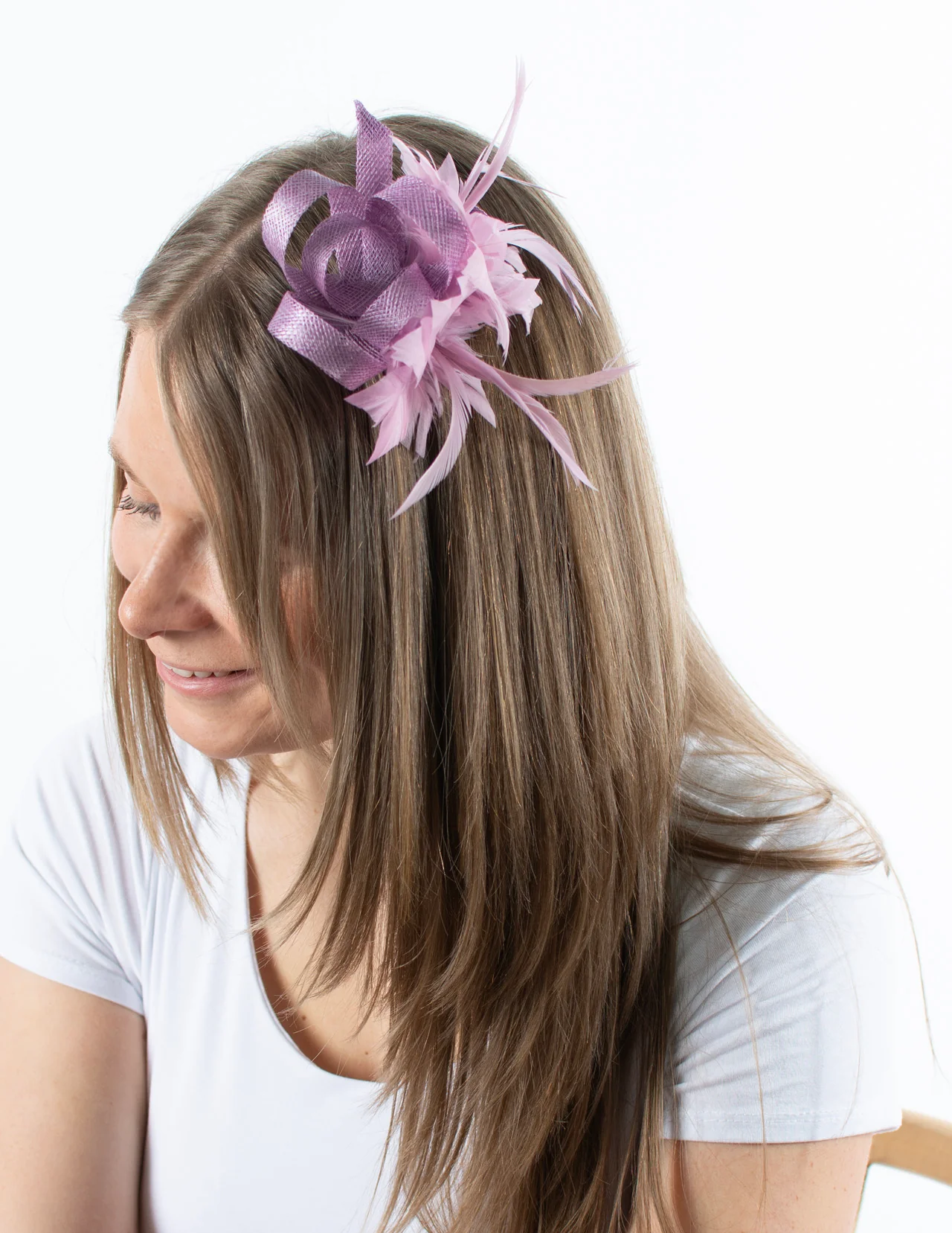 Fascinator | Small Feather Brooch | Lilac