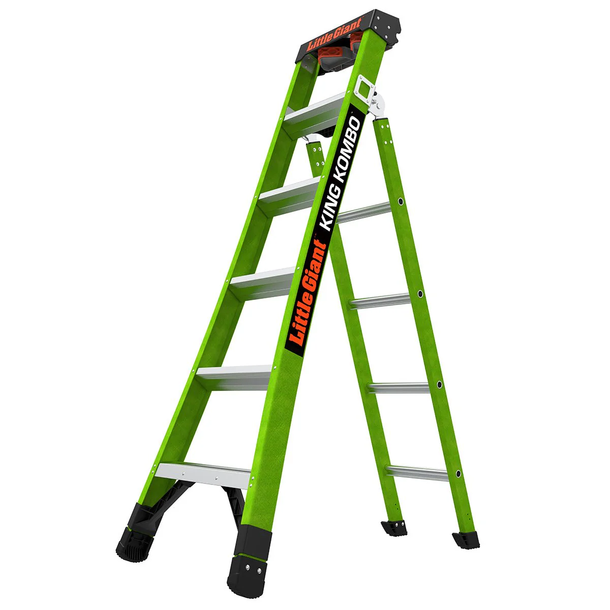 Little Giant KING KOMBO? Professionele 6 Voet Glasvezel 3-in-1 Ladder, Capaciteit 375 lbs