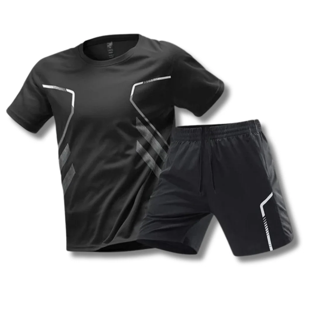 Herren Tennis & Padel Set | Atmungsaktives Sport-Outfit mit Polo-Shirt und Shorts | Leichtes Trainingsset f��r den Sommer