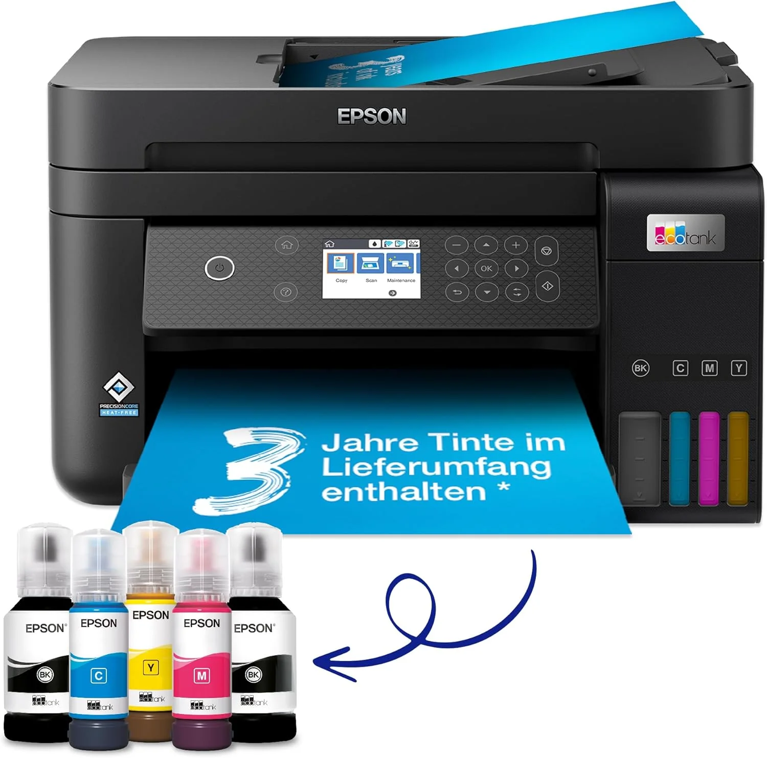 Epson EcoTank ET-4800 A4-multifunctionele Wi-Fi-inkjetprinter, met een inktvoorraad voor maximaal 3 jaar inbegrepen