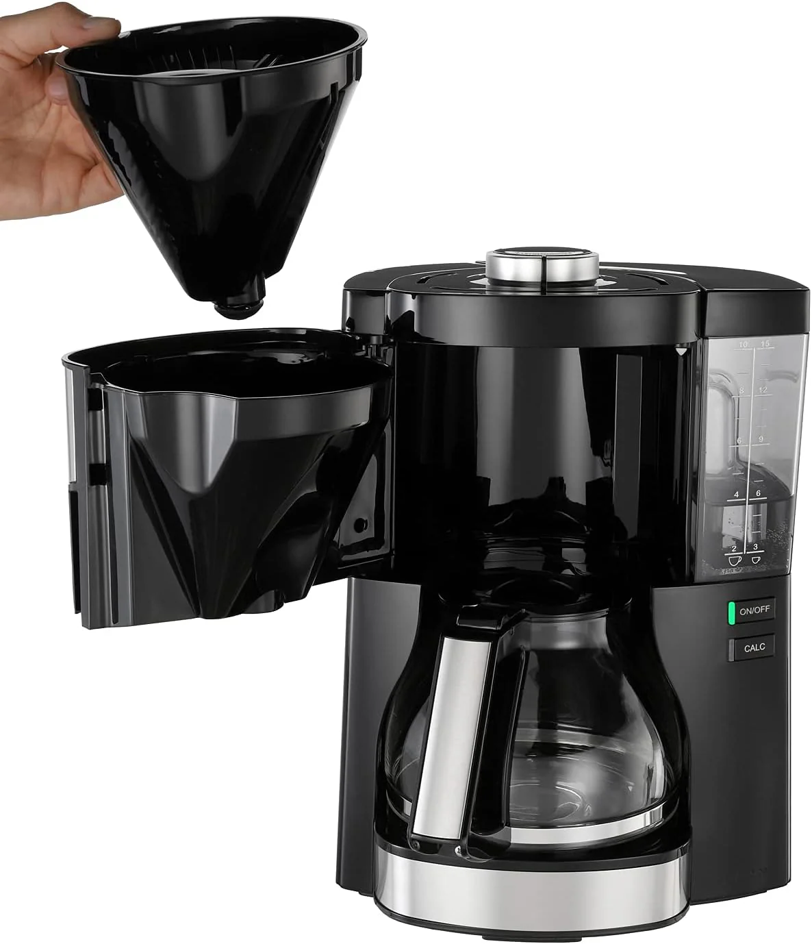 Melitta Look Perfection - Filterkoffiezetapparaat - met thermoskan - druppelstop - 10 kopjes - Zwart (1025-16)