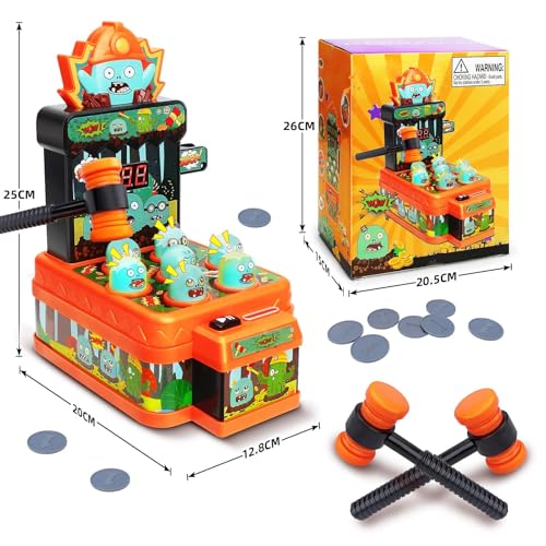 OKKIDY Baby Whack Game per Bambini di 3 4 5 6  Anni Mini Macchina da Gioco a Moneta con Due martelli Musica Giocattolo Gioco interattivo di Sviluppo educativo per Bambini, Ragazze e Ragazzi : Giochi e giocattoli