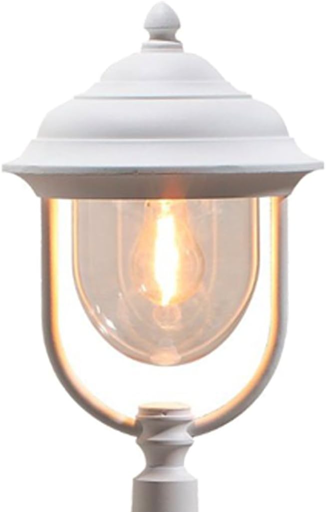 KONSTSMIDE 2er-Set weisse Wegeleuchten PARMA aus Aluminium, E27, IP43, H.: 118 cm; 7225-250