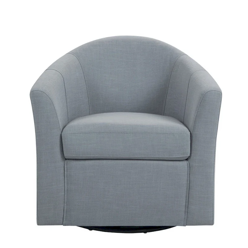 Set of 2 Modern Upholstered Swivel Barrel Chair Living Room Accent Chair