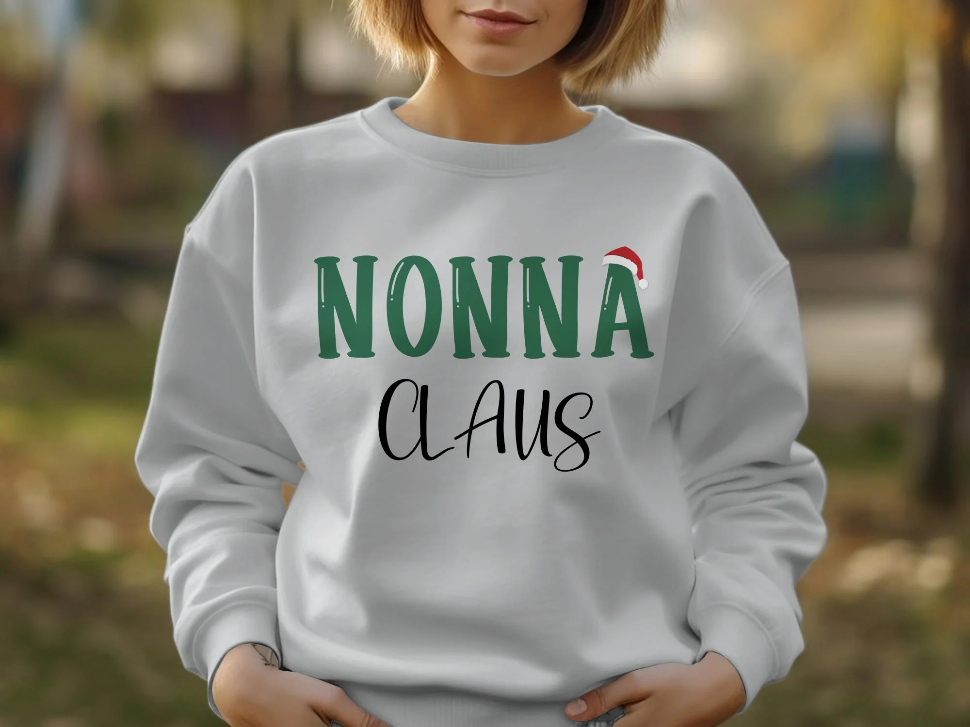 Nonna Claus Sweatshirt, Christmas Grandma Claus Comfort Colors shirt