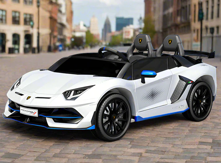 Licensed Lamborghini SVJ 24V Two Seater Kids Ride on Car With Remote in White