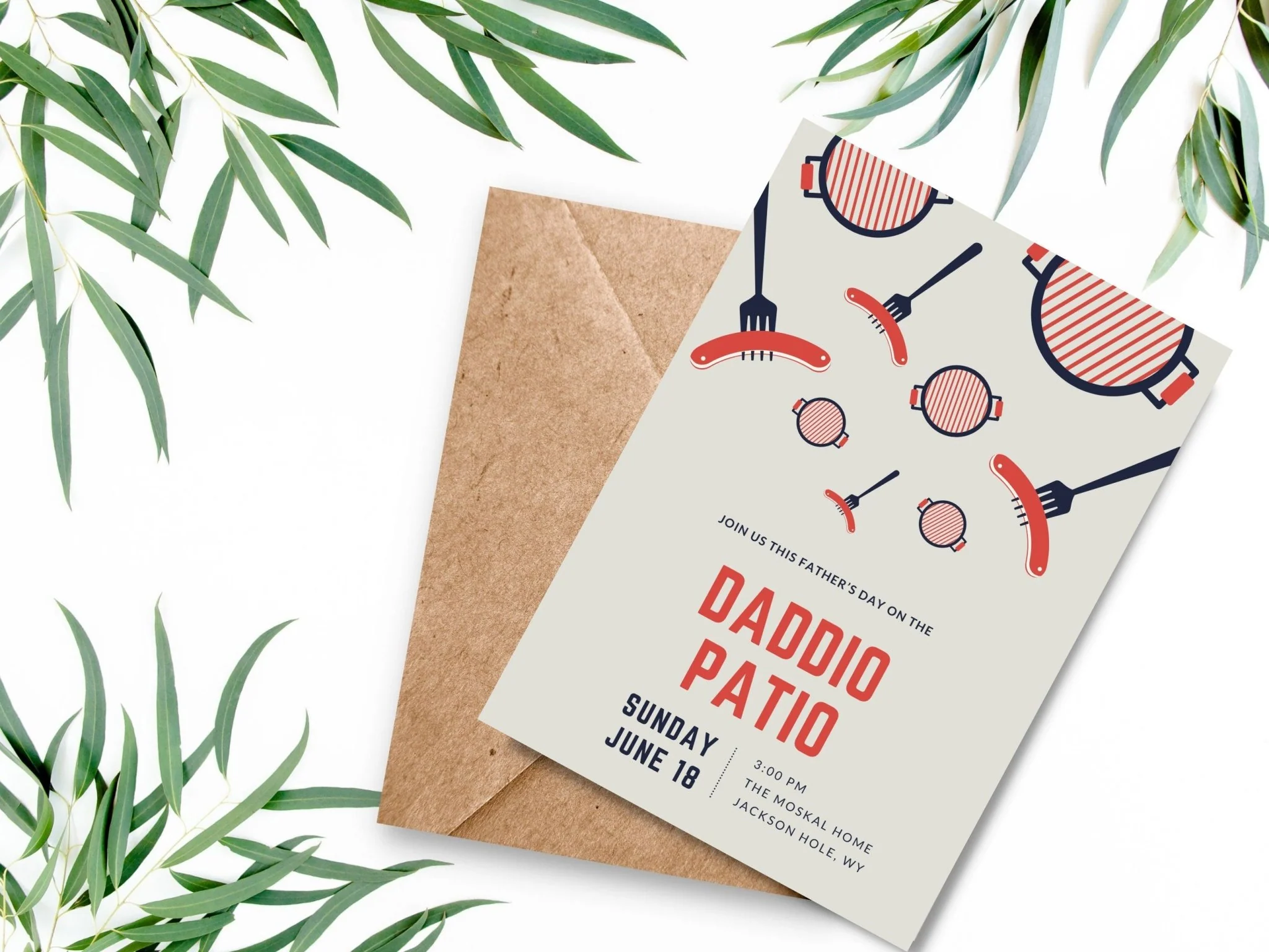 Father��s Day Invitation, BBQ Invitation, Father��s Day Party, BBQ party