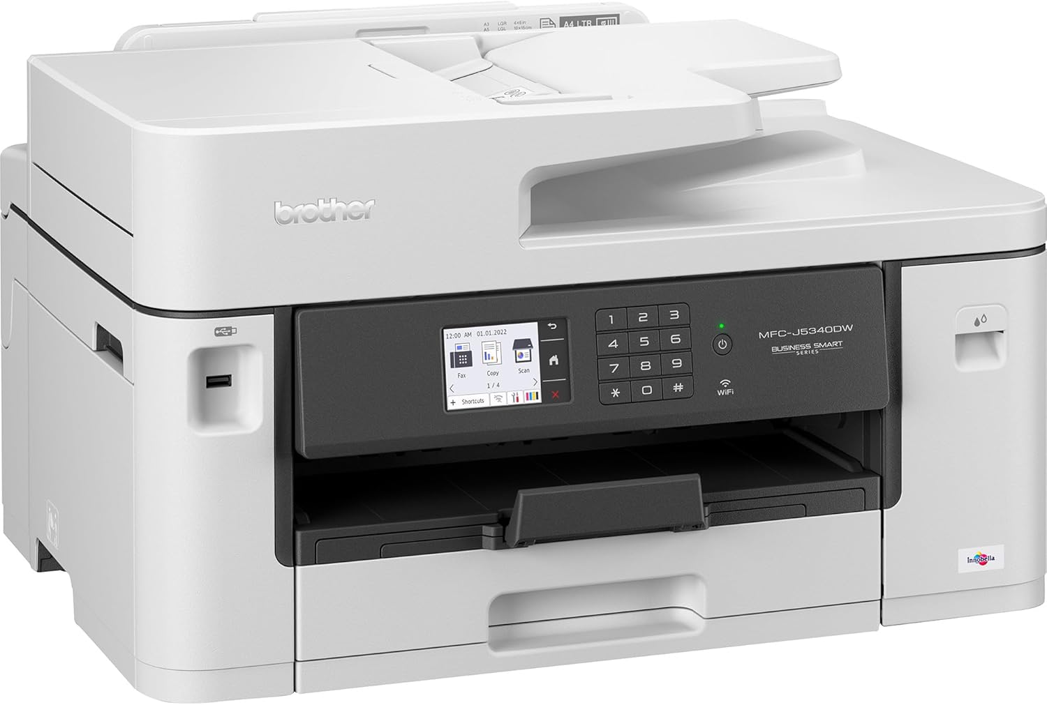 Brother | MFC-J5340DWE EcoPro | 4-in-1 Farbtintenstrahl-Multifunktionsgerät | Drucker, Scanner, Kopierer, Fax | 250 Blatt Papierkassette