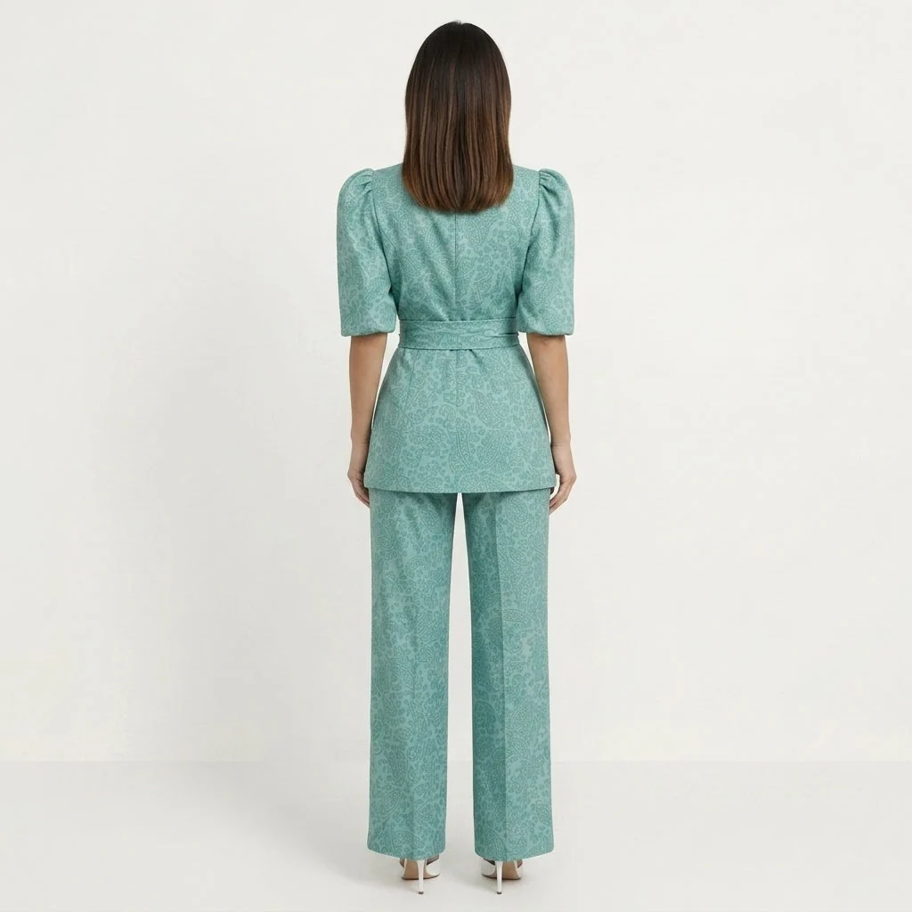 Damen Zweiteiler Set | Elegantes Business Outfit f��r B��ro und Freizeit | Strukturiertes Co-ord Set mit Regular Fit Passform