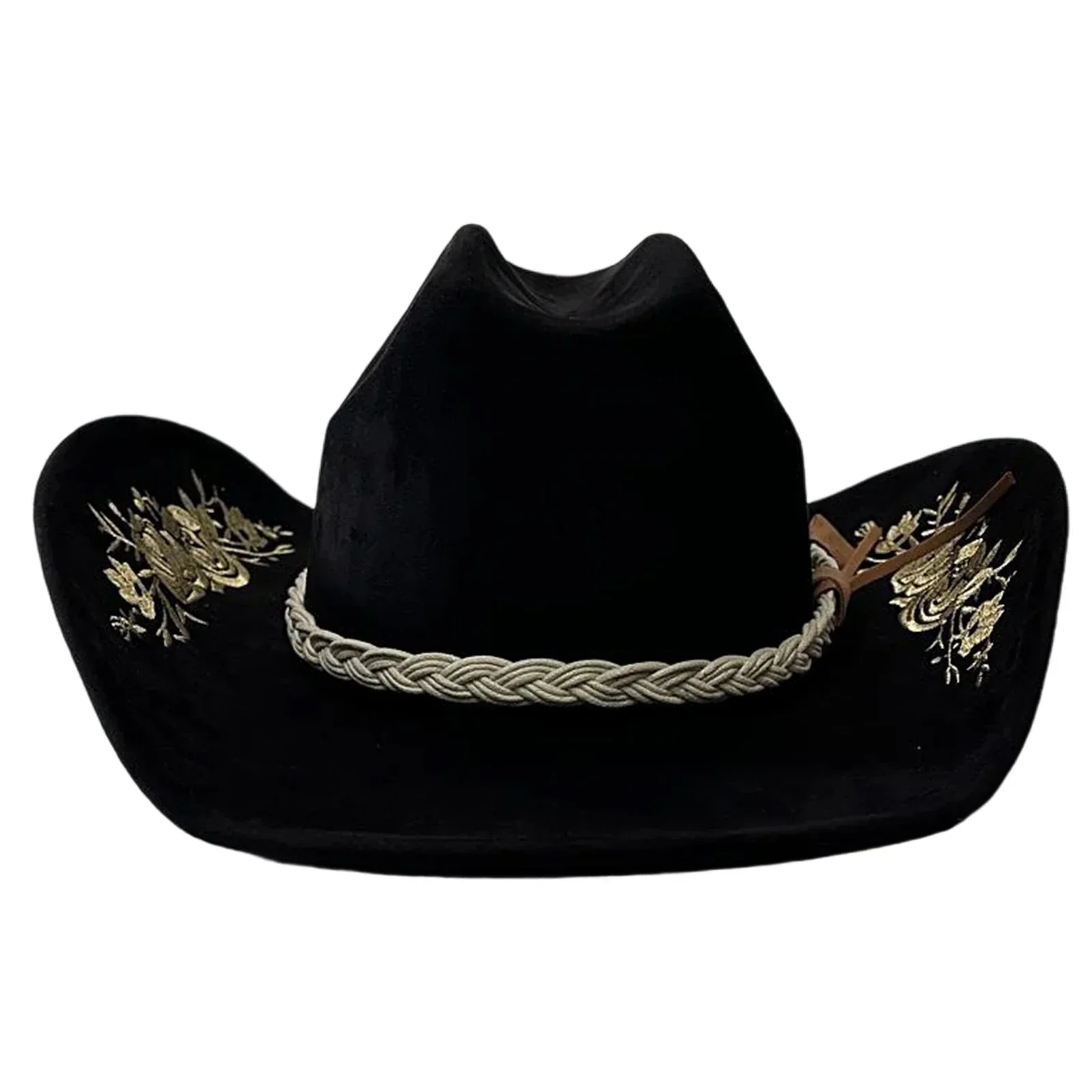 Dakota Floral Embroidery Suede Western Cowgirl Hat