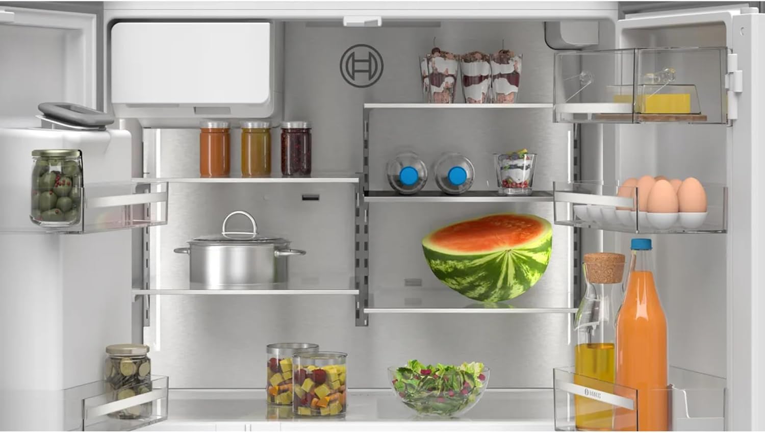 Bosch KFD96APEA, Série 6, Réfrigérateur américain, Pose libre, 183 x 90.5 cm, 574 L, Inox