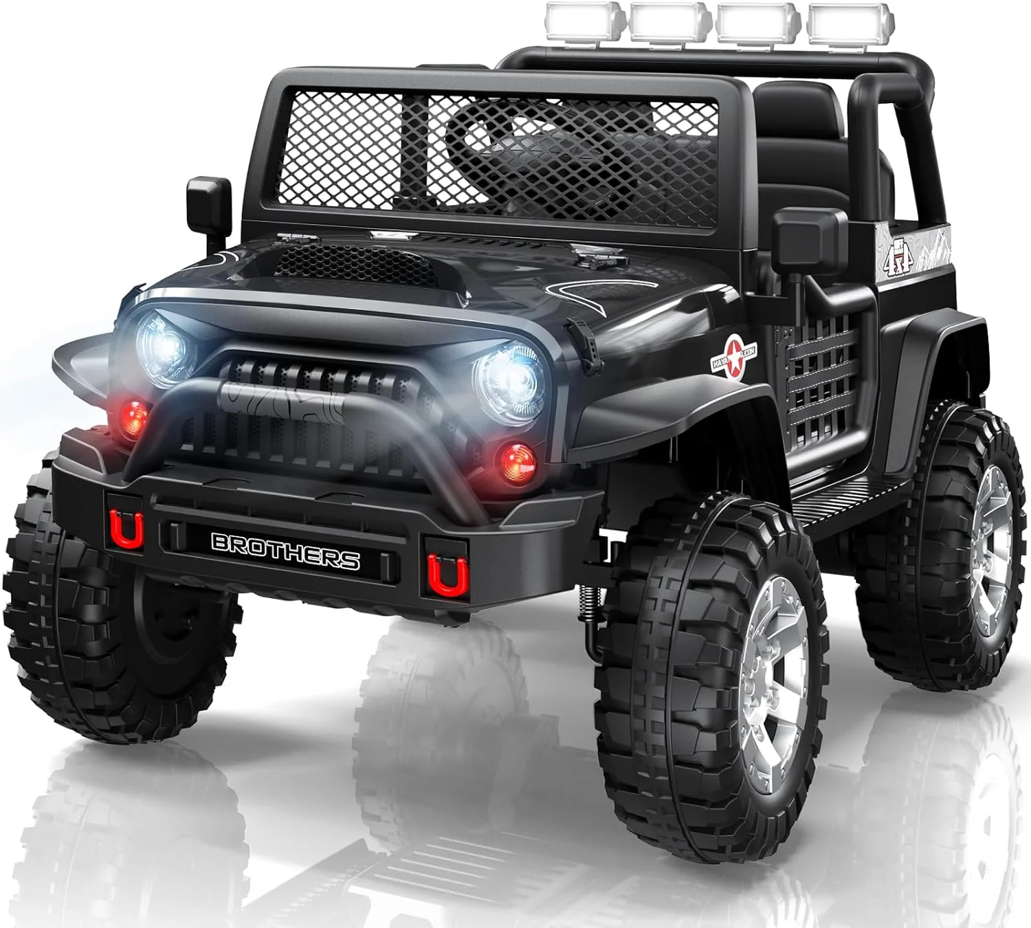 L8 Ride On Car. 2 Seater. 12V Kids Electric Car w/Remote Control. 4-Wheel Suspension. Bluetooth Speaker. Multi Music Modes. 3 Speeds. LED Lights. Xmas & Birthday Gift Ideas for Kids Ages 3+