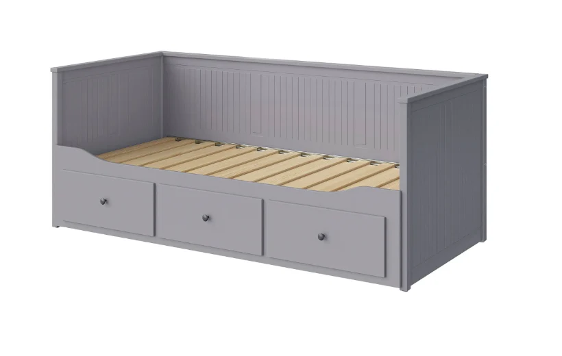 2025 IKEA HEMNES dagbed met 3 lades ?C Grijs, 80 x 200 cm, ruimtebesparend en veelzijdig