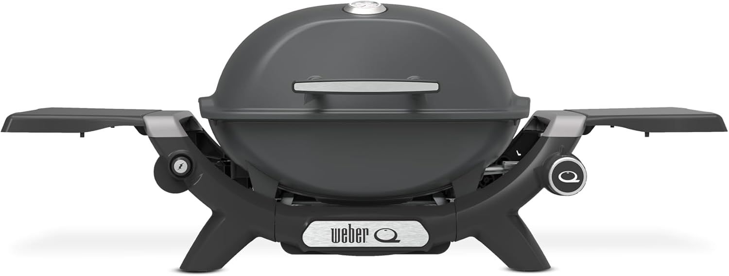 Weber Baby Q Premium Gas BBQ Q1200N - 3rd Gen LPG, Charcoal Grey