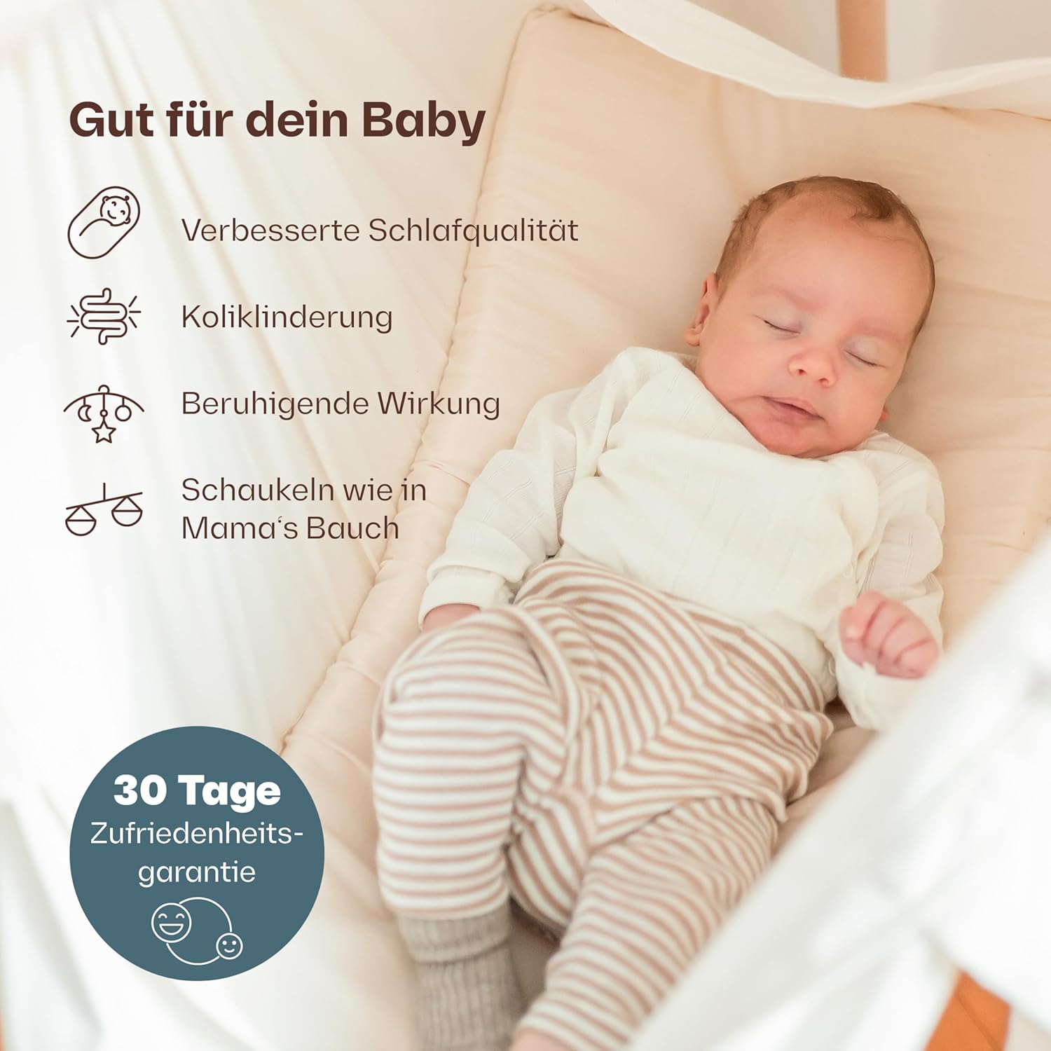 Lottili Federwiegen Motor | lautlos & selbstlernend | mit Timer & Dauermodus | fein einstellbare Schwingung | ab 3 kg | Made in Germany