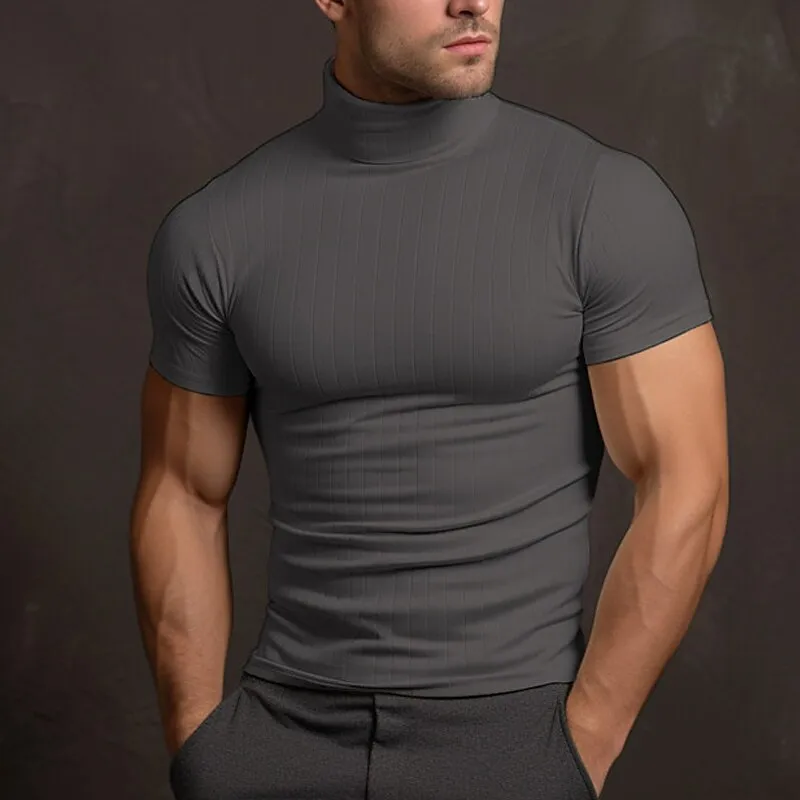 Rollkragenpullover Herren Slim Fit | Atmungsaktives Rollkragen Shirt aus weichem Material | Bequemes Langarmshirt f��r M?nner