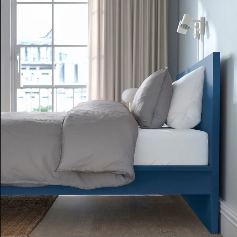 MALM Hoog Bedframe, Blauw, 160x200 cm