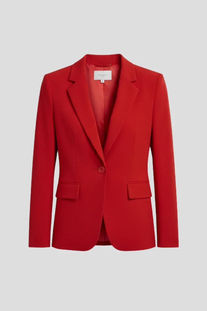 Klassischer Damen Blazer mit Reverskragen und Einknopf-Verschluss | Zeitloser Business Blazer mit Pattentaschen f��r Damen