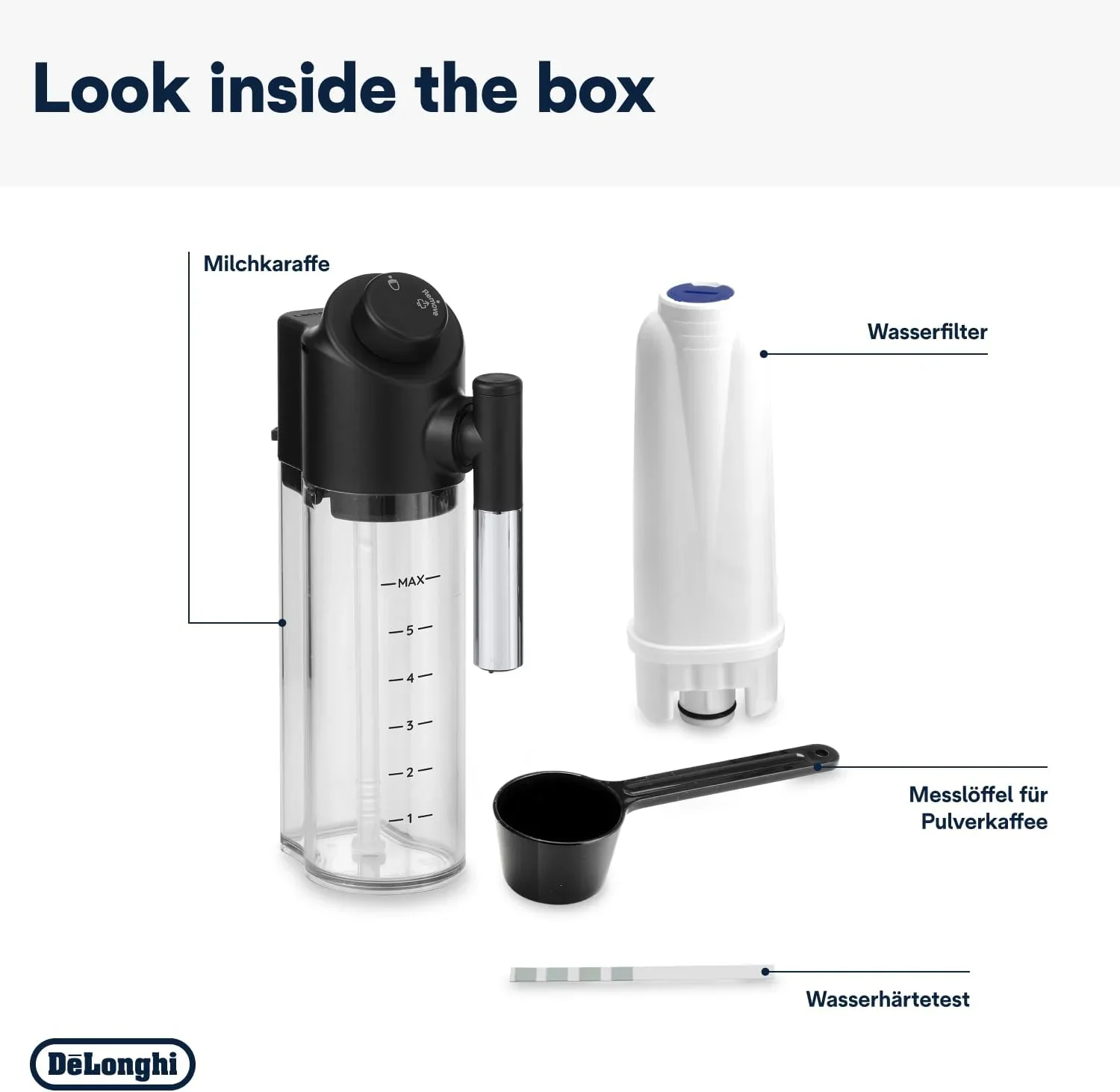 De'Longhi Magnifica Evo Next ECAM312.80.TB, Kaffeevollautomat mit 13 Getr?nken (Cappuccino, Espresso, Latte Macchiato), 2,4'' TFT Farbdisplay, LatteCrema Milchsystem, 2-Tassen-Funktion, Titan