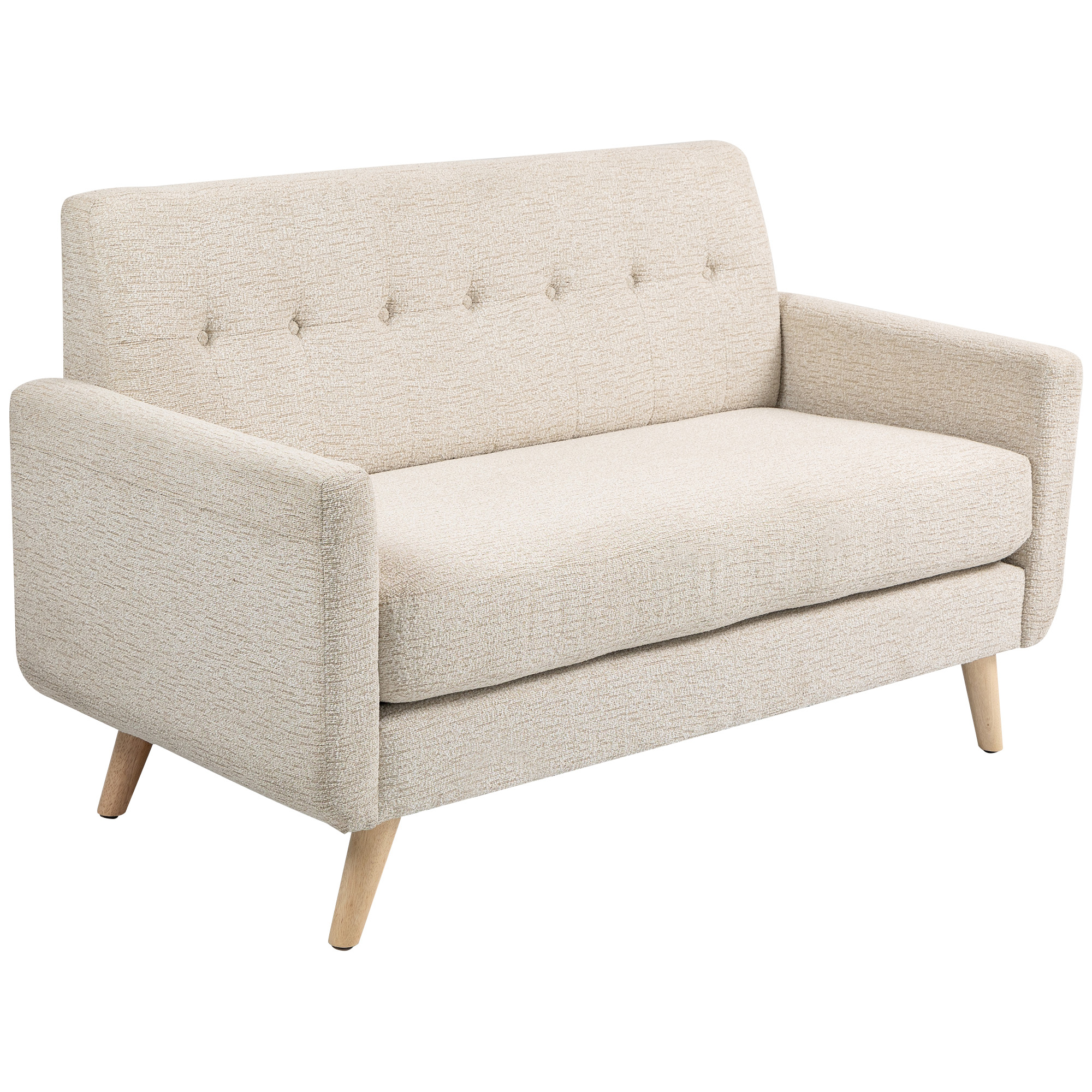 Tweezitsbank, comfortabel, 134x71x82 cm, Beige