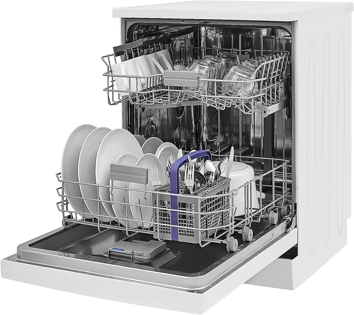 Beko BDFN26420W b300 freistehender Geschirrspüler, unterbaufhig, Platz für 14 Magedecke, Pro  Inverter Motor, TrayWash, HygieneIntense, 6 Programme, WaterSafe+, Wei
