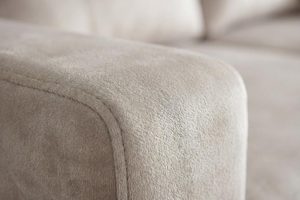 Riess Ambiente Ecksofa Apartment - 205cm - beige, 3-Sitzer mit Bettfunktion und Stauraum, beidseitig montierbar