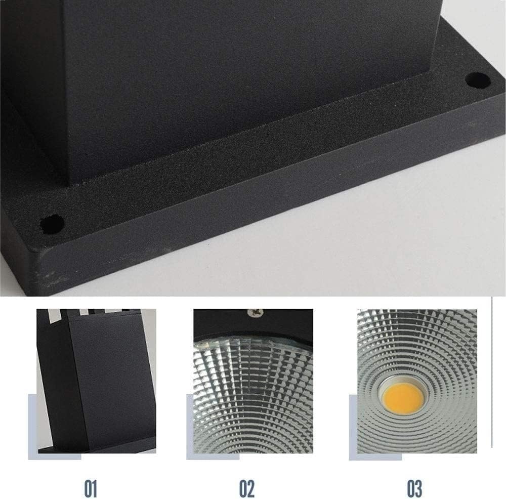 Wasserdichte Säulenlampe für den Außenbereich, IP54, 80 cm, rechteckig, Aluminiumdruckguss, Terrassenleuchte, Landschafts-Stehlampe für Garten, Park und Rasen