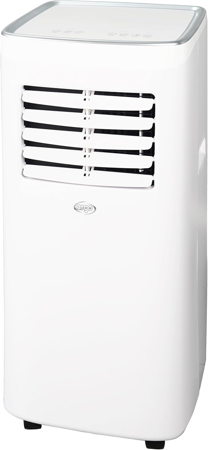 ARGO - Kompaktes mobiles Klimagerät – 3 Funktionen Kühlung Belüftung Entfeuchtung – 8000 BTU/h – Energieeffizienzklasse A – Weiß – 69 x 32,8 x 33,4 cm – ARG-ETIENNE