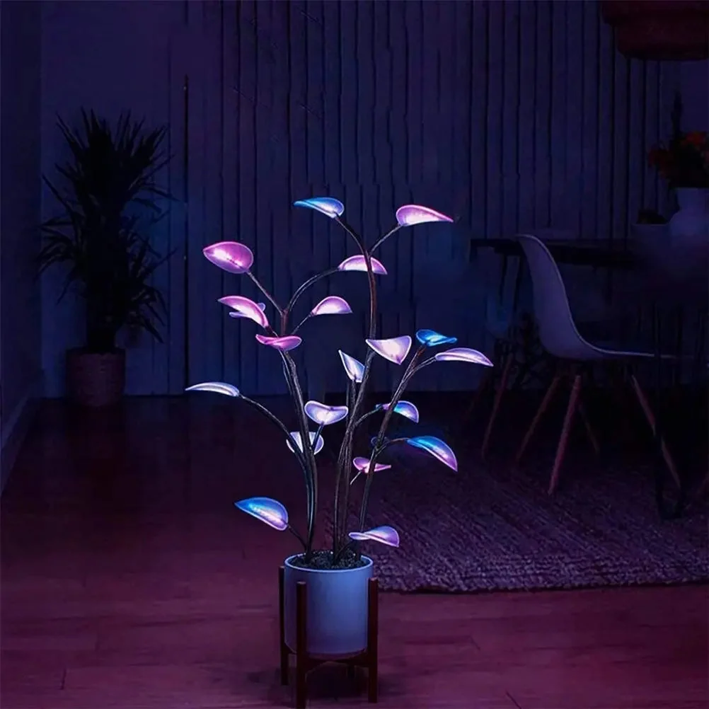 LED Zimmerpflanze mit 500 programmierbaren Lichtmodi | App-gesteuertes Ambiente Stimmungslicht f��r moderne Inneneinrichtung