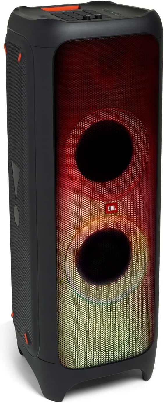 JBL PartyBox 710 - Schwarz �C Trag - und rollbarer Bluetooth Party-Lautsprecher mit Lichteffekten �C Spritzwassergesch��tzte, mobile Musikbox