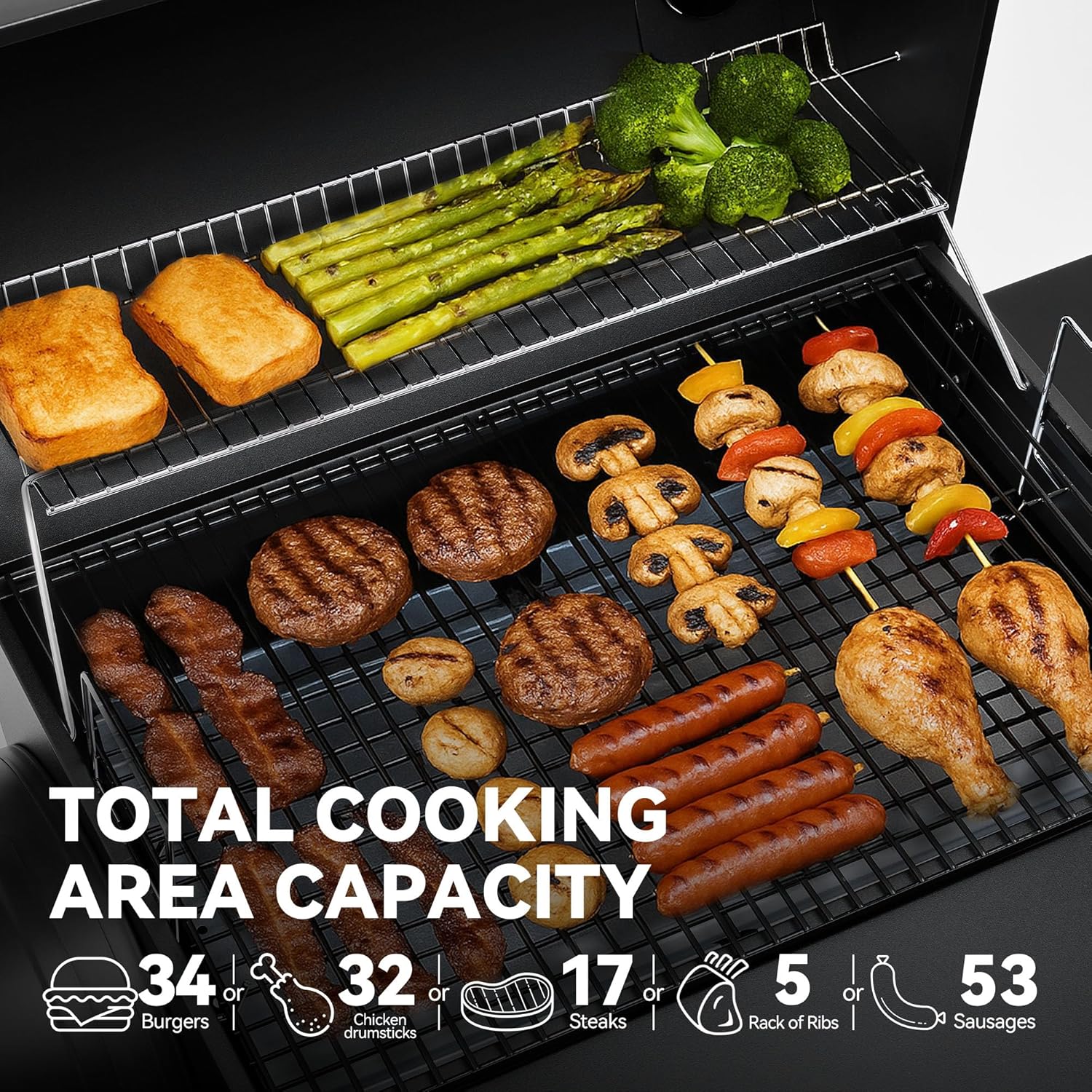 Royal Gourmet CC1830S BBQ Charcoal Grill and Offset Smoker | 823 Square Inch cooking