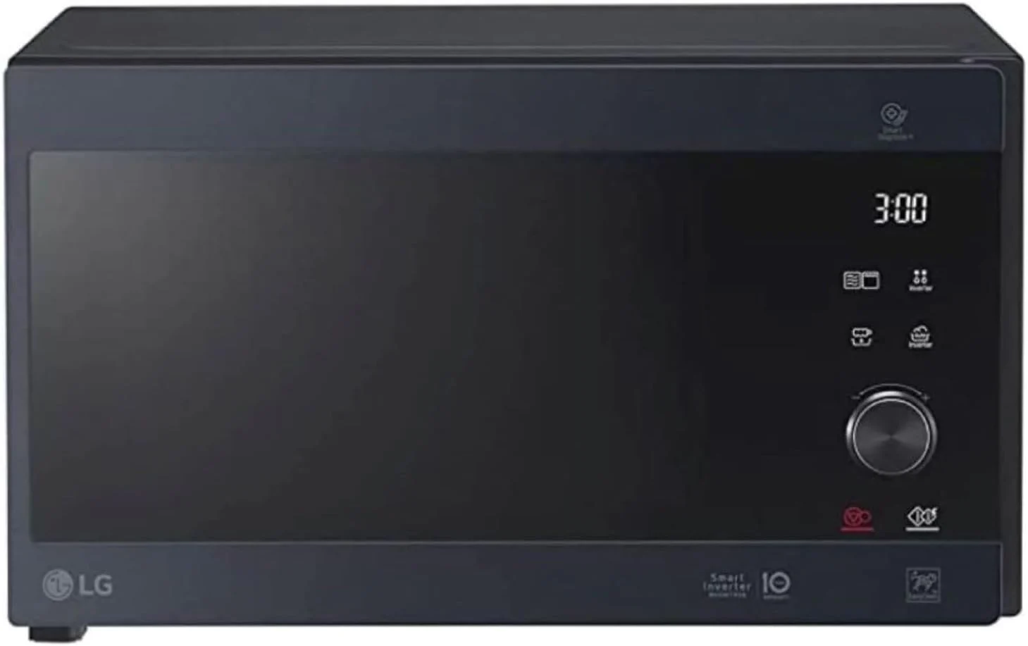 LG MS2595CIS magnetron met Smart Inverter-technologie, 25 liter inhoud, 1000 W, automatische programma's, instelbare vermogensniveaus en EasyClean-functie, zilver