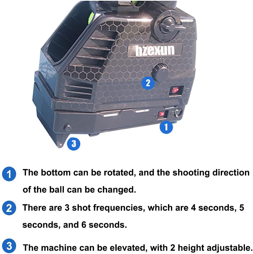 Tennisball-Maschine Tennisball Werfen Maschinen Leicht Tennis Toss Machine Stecker/Batterien 30 Bälle mit Oszillation für Erwachsene Kinder