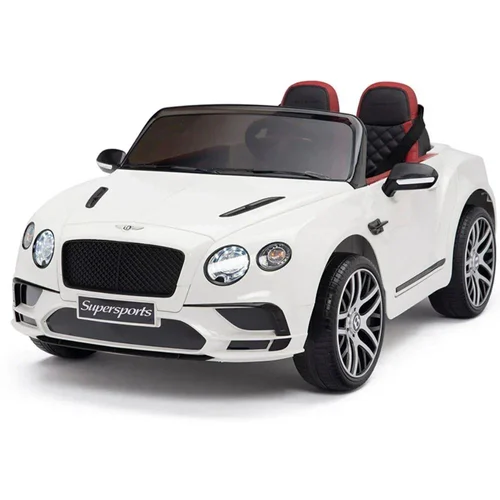 Licensed Kids Bentley Supersports 2 Seater Electric Ride On Car In white with parental control
