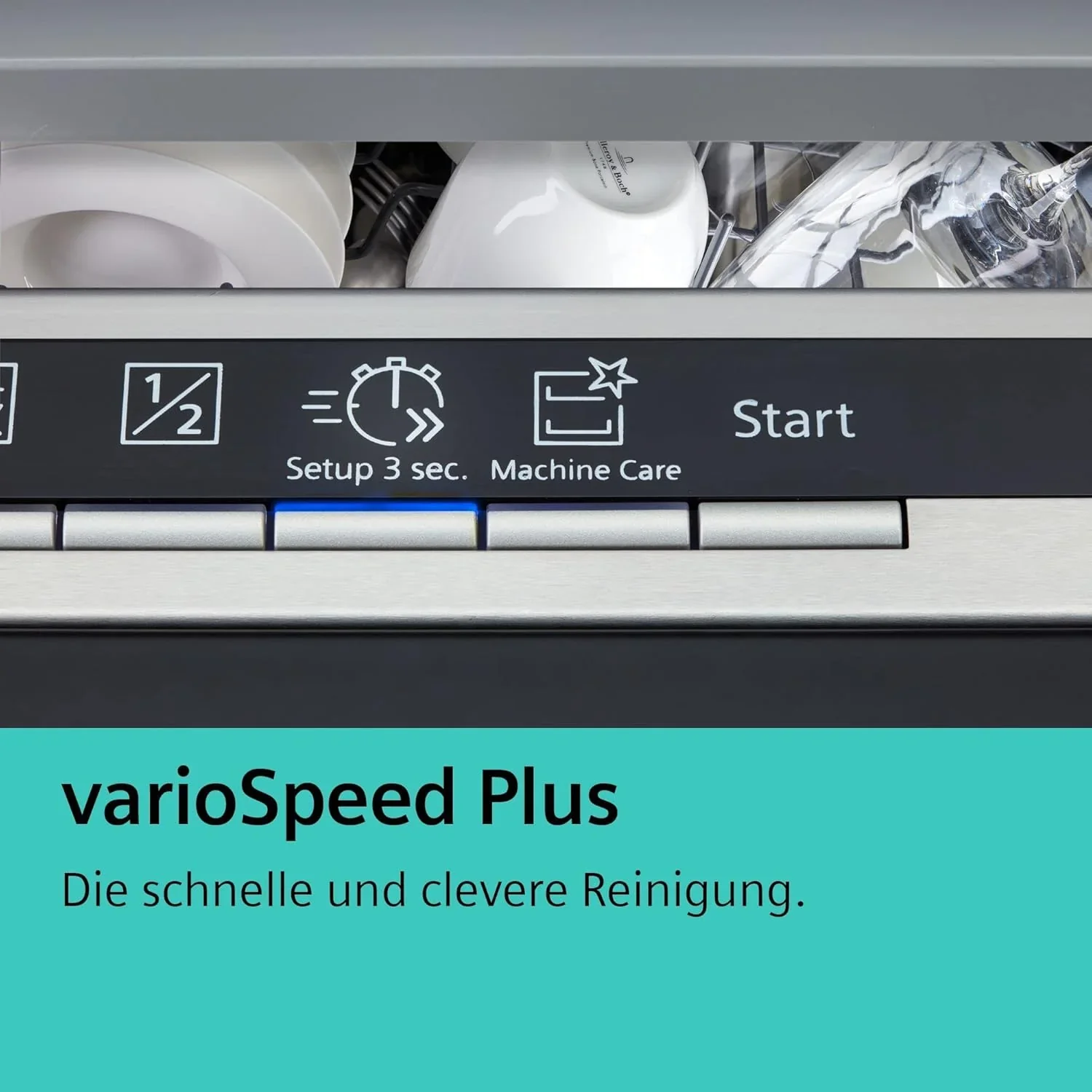 Siemens SN63EX14VE, iQ300 Smarter Geschirrsp��ler, Vollintegrierte Sp��lmaschine mit Besteckschublade, 60 cm, Auto T��r?ffnung dank autoOpen dry, Besonders leise durch iQdrive-Motor, infoLight aquaStop