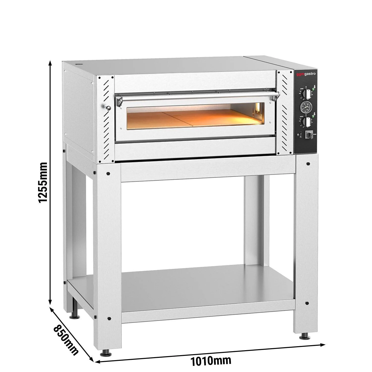 Elektrisk pizzaovn �C 4 x 30 cm �C manuell �C inkl. understell
